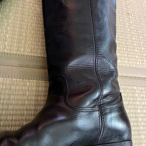 SALE Frye Melissa Button Leather Riding Boot Black Women Sz 6.5 - Picture 9 of 16